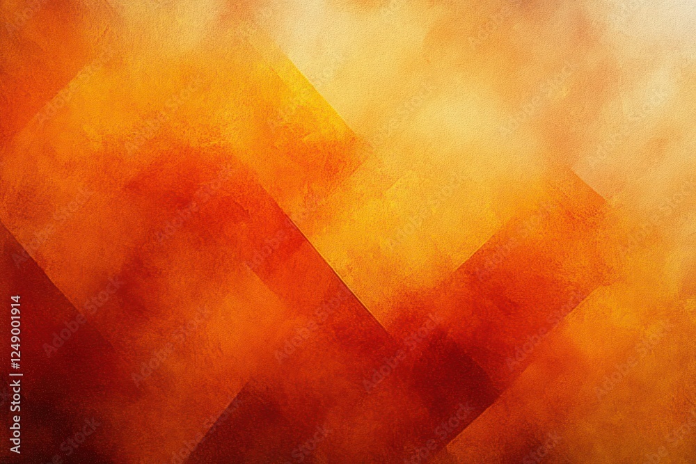 Poster abstract orange yellow textured background with geometric triangle shapes fun modern art design