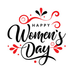 Happy women's day text vector for t-shirt design.