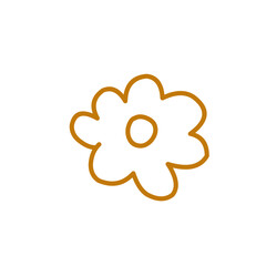 blooming flower line element