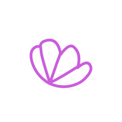 blooming flower line element