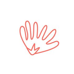 blooming flower line element