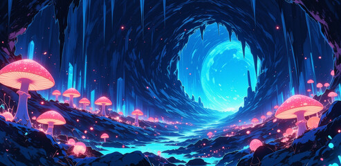 anime wallpaper abstract illustration background..