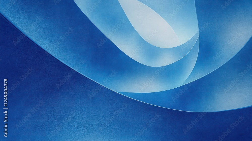 Fototapete blue abstract background with curves and striped patterns in modern art style