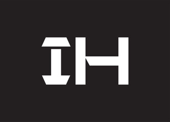 Obraz premium IH letter logo and initial logo design