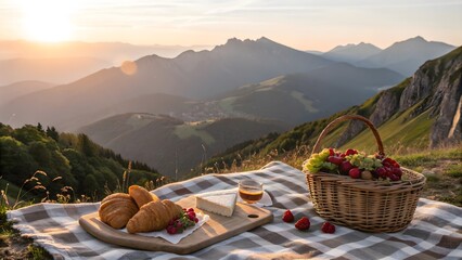 picnic in the mountains