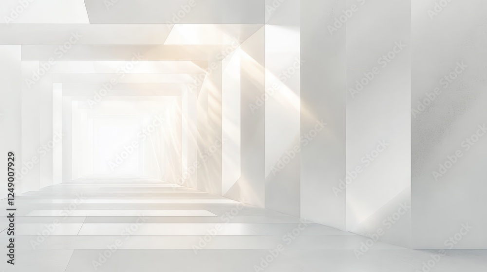 Aufkleber minimalist translucent squares symmetrical design soft natural light