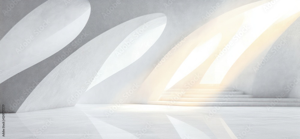 Poster geometric white and light gray abstract background with triangles and stripes in minimalist modern d