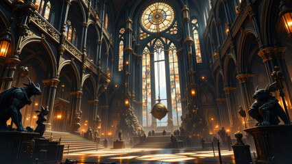 Fototapeta premium anime wallpaper abstract illustration background..