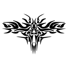 A symmetrical tribal tattoo design, perfect for adding a touch of edgy style to your projects