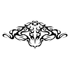 A symmetrical tribal tattoo design, perfect for adding a touch of edgy style to your projects