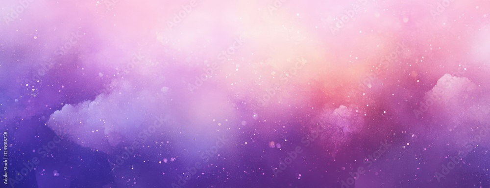 Poster purple and pink pastel abstract background with watercolor texture and gentle bokeh effects for spri