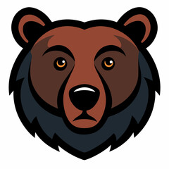 Bear Head Vector Illustration – Detailed Line Art for Graphic Design & Prints