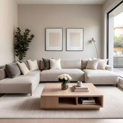 modern living room with sofa