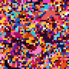 ILLUSTRATION ABSTRACT BACKGROUND PIXEL PATTERN COLORFUL MOSAIC GRID DESIGN WITH GEOMETRIC SHAPES VECTOR TEMPLATE GOOD FOR MODERN WEBSITE, WALLPAPER, COVER DESIGN 