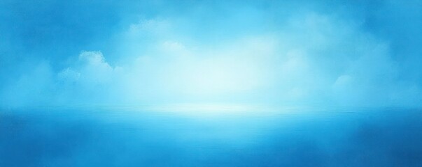 Abstract Blue Pastel Landscape with Soft Textures and Vintage Grunge Design for Spring or Easter