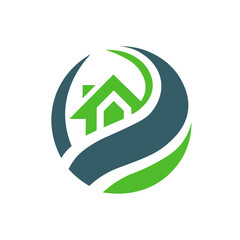 Logo represents construction, cleaning, and environmental themes with a modern design.