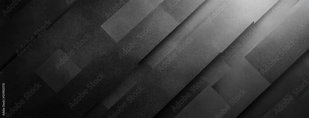 Leinwandbilder geometric abstract design with black and grey diagonal lines and textured background