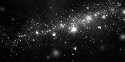 Obraz premium a stunning view of the galaxy with bright stars and nebulas against a deep black background. It's a perfect representation of the vastness and beauty of space 