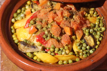 Tajine Close Up, Moroccan Traditional Food