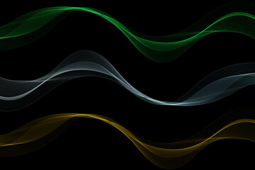 Colorful smoke wallpaper on black background. Generative AI