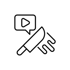 Horror movie outline icons, minimalist vector illustration ,simple transparent graphic element .Isolated on white background