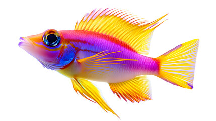 Fototapeta premium colorful tropical fish isolated on white background