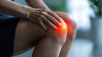 Naklejka premium Understanding knee pain symptoms and causes healthcare facility health guide indoor informative