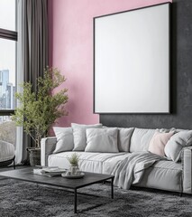 Modern Living Room with Minimalist Decor and Neutral Colors