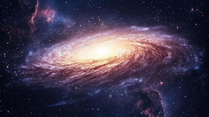 Spiral Galaxy Cosmic Dust Nebula Space Background