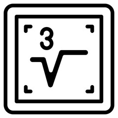 Cube root symbol dualtone