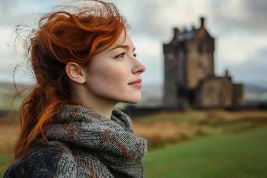 European tourist in Highland generated with AI