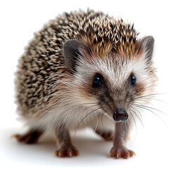 Obraz premium Isolated hedgehog cutout on a pristine white background, perfect for clarity and visual focus