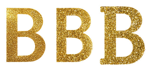 B gold glitter letter b png clipart cutout transparent isolated