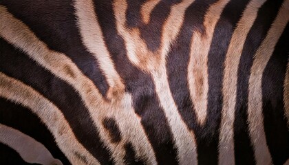 Striking patterns of a zebra's coat captured close up in natural light