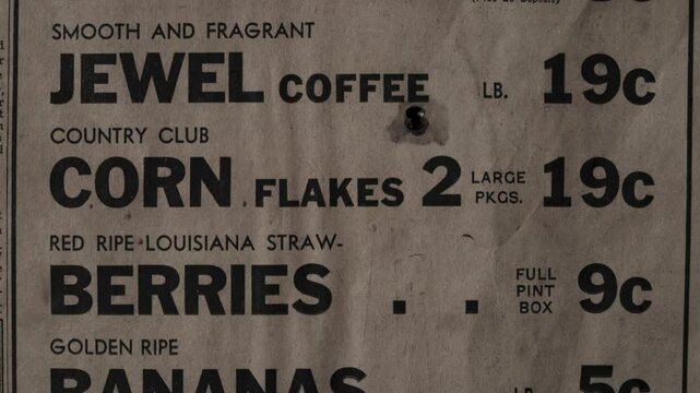 Vintage Newspaper Advertisement With Grocery Prices From The 1930s