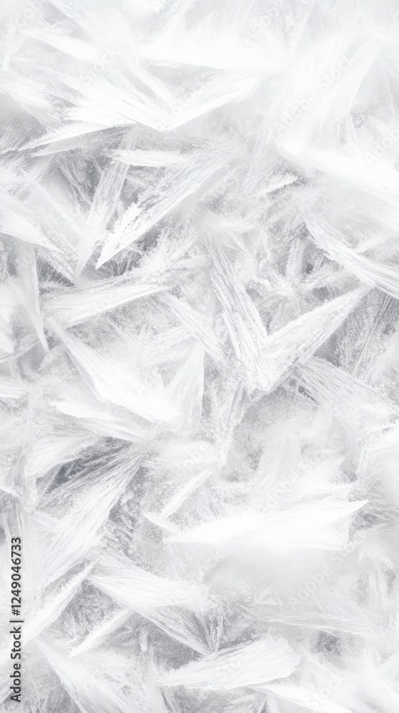 Poster ice crystals are forming intricate patterns, creating a beautiful winter wonderland background, perf