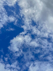 Obraz premium blue sky background with white clouds.Sky clouds.Sky with white clouds