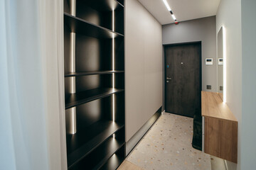 Interior of light corridor in the apartment