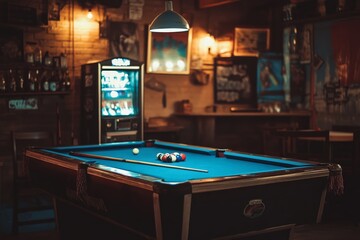 A dive bar with a jukebox, pool table, and a relaxed atmosphere