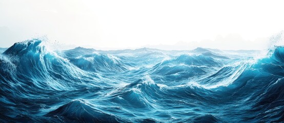 Fototapeta premium Abstract Blue Waves Background for Presentation in Vector Style, Ideal for Digital and Print Media Use in Creative Projects