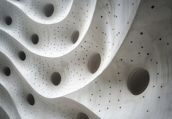 Abstract Architecture Design with Curves and Holes in Concrete