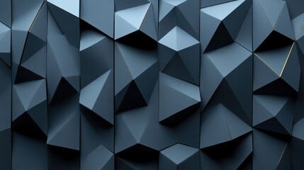 Obraz premium Abstract dark blue geometric wall texture background