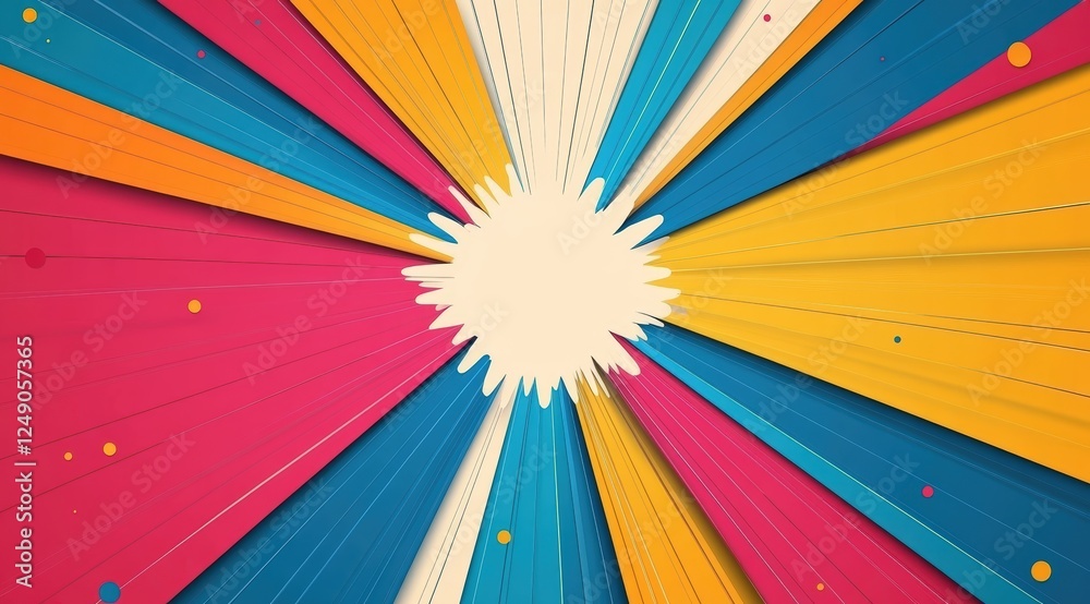 Poster vibrant abstract background with colorful rays and dynamic vector illustration for creative projects