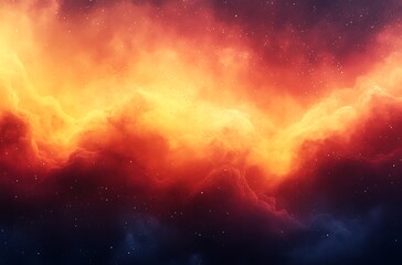 Obraz premium Fiery Nebula in Deep Space, a Stunning Cosmic Backdrop