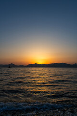 tranquil seascape after sunset