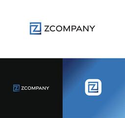 Z LETTER COMPANY LOGO ICON FLAT VECTOR DESIGN.