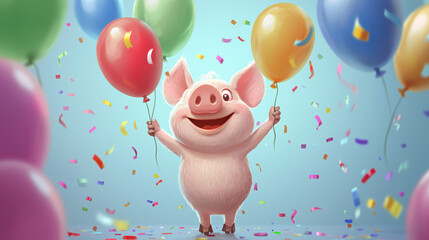 happy birthday balloons