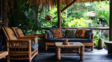 Obraz premium A whiskey bar with a wide selection of bottles, leather chairs, and a sophisticated vibe