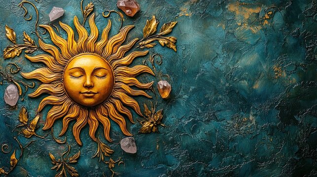 Golden Sun Background for Spiritual Insight and Awakening