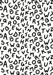 Black and White - lettres de l'alphabet